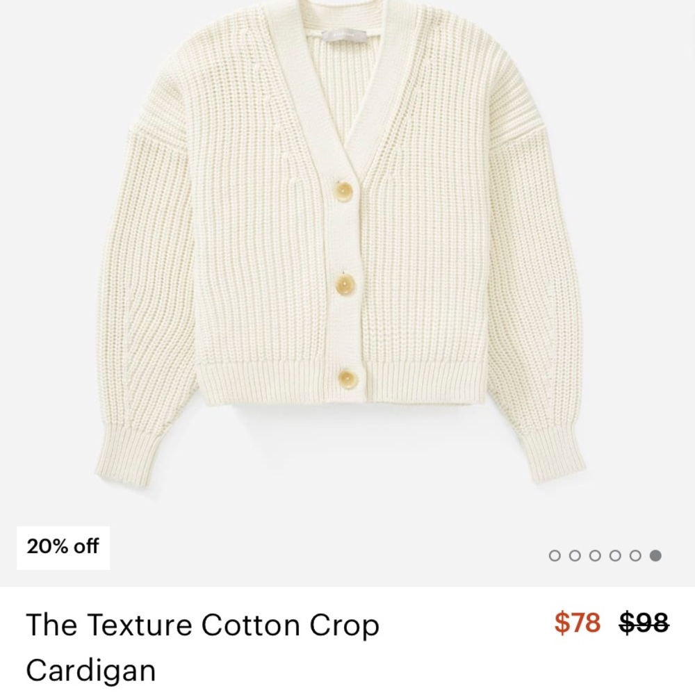 Everlane Texture Cotton Crop cardigan